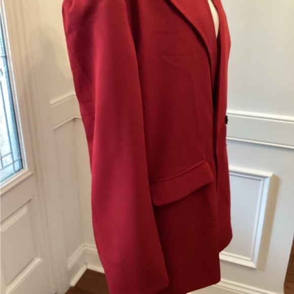 Classic Double Button Red Women’s Blazer (Color: Red) (Size: XXL) - Picture 3 of 4